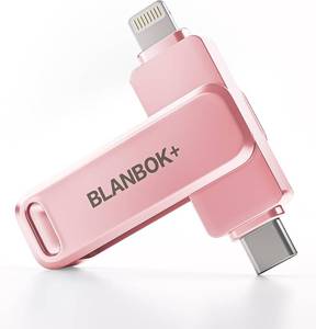 lot 22658 image: MFi Certified 256GB iPhone Photo Stick, USB Flash Drive for PhotoVideo Backup, High-Speed Thumb Drive Compatible for iPhoneiPadAndroidPC (Pink)