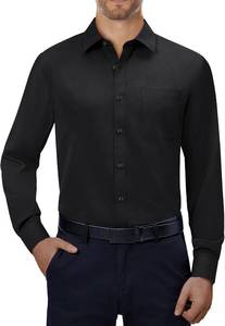 lot 22693 image: Alimens & Gentle Mens Dress Shirts 4-Way Stretch Long Sleeve Collared Casual Solid Wedding Dating Button Down Shirt Size Large