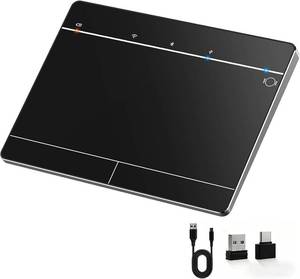 lot 22714 image: Wireless Bluetooth Trackpad for Windows 1011, Supports 3 Connection Modes, High-Precision Multi-Gesture Touchpad, Compatible with PC Laptop Computer