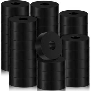 lot 22722 image: Fabbay Multi Purpose Rubber Spacer 1 OD x 38 ID x 12 Inch Thickness Black Round Rubber Washers Anti Vibration Bushings Spacers Washers for Home and Car Accessories(32 Pcs)