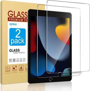 lot 22762 image: apiker 2 Pack Screen Protector for iPad 9th 8th 7th Generation 10.2 Inch, Tempered Glass Film for iPad 9 8 7 (202120202019), Case Friendly, Apple Pencil Compatible, High Response