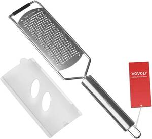 lot 22802 image: Professional Zester Grater Fine for Hard Cheese, Citrus Fruits, Garlic, Chili, Cinnamon and Nutmeg, Kitchen grater with Razor-Sharp Stainless Steel Blade (Fine)