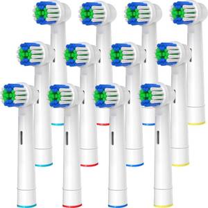 lot 22810 image: Replacement Toothbrush Heads Compatible with Oral B Braun, 12 Pcs Professional Electric Toothbrush Brush Heads Compatible with Oral B Replacement Heads Refill 7000Pro 100096005003000