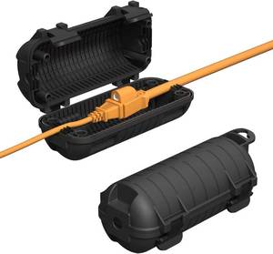 lot 22813 image: 2 Pack Extension Cord Cover Outdoor, Cord Connector Protector IP54 Water-Resistant with 4 Detachable Latch, Indoor Outdoor Electrical Safety Box for Garden, Power Tool, Holiday Decoration Light, Black