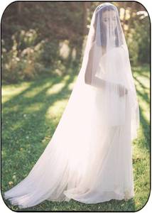 lot 22815 image: HEREAD Cathedral Length 2 Tier Wedding Veil with Comb for Brides