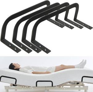 lot 22816 image: Mattress Retainer Bar Bracket Holder 4Pcs - Keeps Mattress from Sliding on Platform, Adjustable & RV Beds