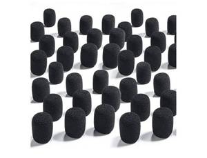 lot 58270 image: 50 Pieces Mini Foam Microphone Windscreen Headset Mic Covers Foam Protection for Small Lapel and Lavalier Microphones(Black) - Retail $7