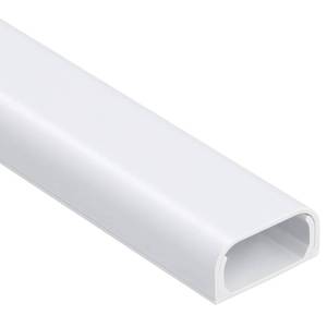 lot 58290 image: Cable Hider Raceway Kit, Cord Hider for TV on Wall, Paintable Cord Cover Channel, Wire Hiders for Wall Mounted TV in Home Office, 0.95in (W) x 0.47in (H), White - Retail $9