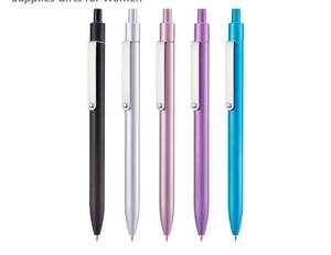 lot 58302 image: 5 Pcs Gel Pens Ballpoint, Metal Barrel Medium Point 0.7 mm Quick Dry Black Ink Cute Pens for Journaling, Smooth Writing Gel Pen, Cute School Supplies Office Supplies Gifts for Women - Retail $9