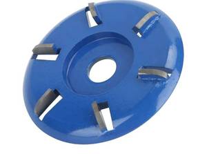 lot 58305 image: Stump Remover Angle Grinder Wood Carving Disc 6 Teeth Chainsaw Mill Cutter Woodworking Blade Tools Wood Turbo Carving Disc Wood Grinding Shaping Disc Grinder Disc (Arc Blade) - Retail $16