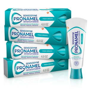Sensodyne Pronamel Fresh Breath Enamel Toothpaste for Sensitive Teeth and Cavity Protection  Fresh Wave - 4 Oz (4 Pack) - Retail: $49
