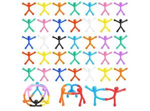 lot 58335 image: 50 Pcs Refrigerator Magnets Colorful Magnetic Men Fidget Toys Humanoid Mini Flexible Cute Toys for Refrigerator Door Office Fun Decorative Decoration, 10 Colors - Retail $19