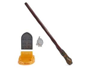 lot 58337 image: Wizarding World Harry Potter, 12-inch Magical Collector Ron Weasley Wand, Stand & Die-cast Icon, Magical Artifacts, Accessory for Costumes - Retail $9