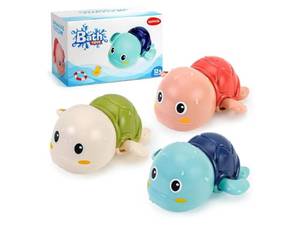 lot 58346 image: Bath Toys for Toddlers 1-3, Cute Swimming Turtle Bath Toys for 1 2 Year Old Boy Girl Gifts, Water Pool Toys for Baby Toddler Toys Age 1-4, Wind-up Infant Bathtub Toys, 3 Pack - Retail $9