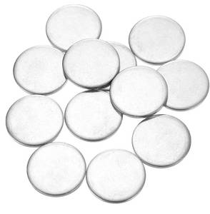lot 58361 image: uxcell 13Pcs Stainless Steel Disc, 1(25mm) Dia 0.08(2mm) Thick 304 Stainless Steel Flat Round Sheet Blank Round Circle Plate for Crafts Metal Stamping and Jewelry Making - Retail $9