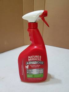 lot 58369 image: Natures Miracle Advanced Stain & Odor Eliminator Spray 32oz - Retail $10