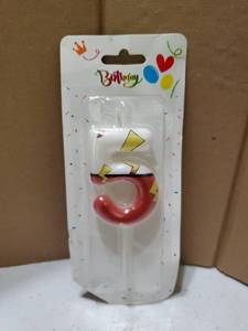 lot 58389 image: Pokemon Themed Number 5 Birthday Candle - Retail $3