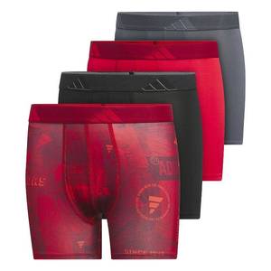 lot 58421 image: Boys adidas Microfiber Graphic 4-pk. Boxer Briefs, Boys, Size Large, Red - Retail $30