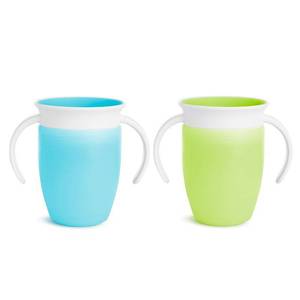 lot 58447 image: Munchkin Miracle 360° 2pk Trainer Cup - BlueGreen - 14oz - Retail $41