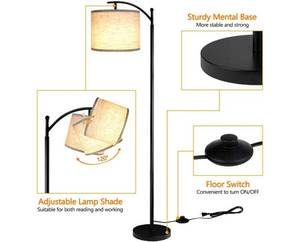 lot 58480 image: Floor Lamp for Living Room, Standing Lamp Tall Industrial Floor Lamp Reading for Bedroom, Office - Retail $40