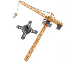 lot 58491 image: Diecast Crane Truck for Manual Lifting Mechanism Interactive Construction Playset Educational Engaging for Boys Early Childhood Development - Retail $19