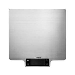 lot 58495 image: Taylor 22lb Ultra-Precise Digital Stainless Steel Kitchen Scale and Food Scale - Retail $47