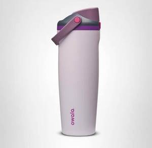 lot 730 image: Owala FreeSip Sway Insulated Stainless Steel Water Bottle with Two-Way Spout, Built-In Straw and Bucket Handle, Made for Travel, School, and Sports, 40oz, BPA Free, Leak Proof, Dreamy Field - Retail $0