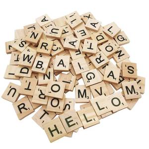 lot 776 image: MYYZMY 300 Pcs Wood Letter Tiles, Wooden Tiles for Crafts, DIY Wood Gift Decoration Making Alphabet Coasters