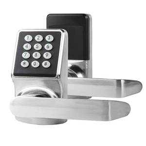 Cielsa Dawn Electronic Door Lock with Door Handle,Keypad Door Lock with Handle,Smart Locks for Front Door Keyless Entry Digital Knob with Code-Fob-Key(Brushed Nickel,1pack) - Retail: $46