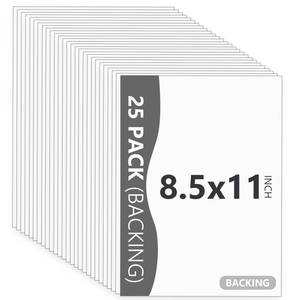 lot 786 image: Somime 25 Pack Backing Boards Only - 8.5x11 Uncut White Mats Matboards, Acid Free & White Core Backerboards, Ideal for PhotosPicturesPrintsFramesArts - Retail $20