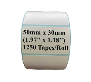 lot 820 image: 1.97x1.18(50x30mm) Thermal Printer Self-Adhesive Labels for AddressNameBarcodePriceShipping(1250 LabelsRoll) - Retail $7