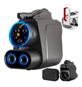lot 827 image: NACS to CCS Adapter Max 500A1000V Fast Charging Adapter with Overheating Protection Compatible with Tesla Superchargers for CCS1 EVs - Retail $0