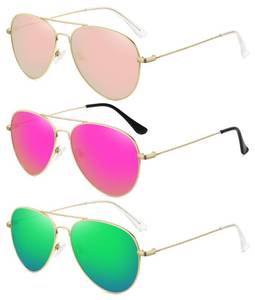lot 870 image: WOWSUN Classic Polarized Aviator Sunglasses for Women Men - Retail $694