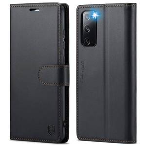 lot 874 image: FLIPALM Wallet Case for Samsung Galaxy S20 FE 5G, RFID Blocking Credit Card Holder, PU Leather Folio Flip Kickstand Protective Shockproof Cover for Samsung S20 FE (Black) - Retail $18