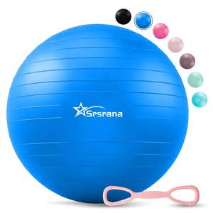 lot 905 image: Srsrana Exercise Ball - Anti-Burst Yoga Ball for Pilates, Pregnancy & Core Stability - Ergonomic Office Desk Ball Chair & Physical Therapy Equipment, Quick Pump Included - Retail $25