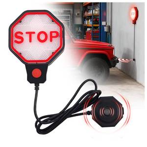 lot 907 image: VKQTS LED Garage Parking Aid Adjustable,Dual Power Garage Parking Sensor with LED RedYellowGreen Display,Portable Garages Car Stop Indicator as Garages Parkings Assist Car Accessories - Retail $21
