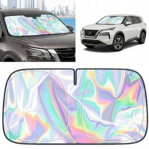lot 911 image: for Nissan Rogue 2021-2026 Windshield Sun Shade - Foldable Windshield Cover Sun Shade for Rogue Accessories Protect Car from Sun Rays Overlapping UV Reflective Window Sunshade - Retail $15