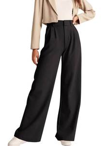 lot 931 image: NIMIN High Waisted Work Pants for Women Straight Leg Office Dress Pants Business Casual Pants Trousers with Pockets Black Medium - Retail $40