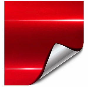 lot 18765 image: Pack of 19 VViViD Gloss Liquid Metal Red Vinyl Car Wrap Film (1ft x 5ft) - Retail $227