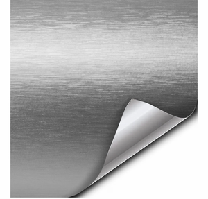lot 18766 image: Pack of 20 VVIVID XPO Silver Brushed Steel 5 Feet x 1 Foot Car Wrap Vinyl Roll with Air Release Technology - Retail $239