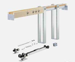 lot 18822 image: 36x 80 Pocket Door Frame,Pocket Door Kit with 120LBS Two-Way Soft-Close - Retail $165