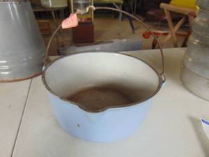 lot 4304 image: Cast Pail with Handle and Spout