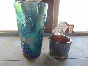 lot 4326 image: Blue and Purple Iridescent Glasses