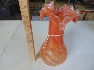 lot 4351 image: Small Orange Vase