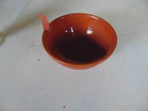 lot 4375 image: Orange Ringware Mixing Bowl