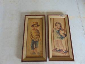 lot 4381 image: Pair of Vintage Decor Prints