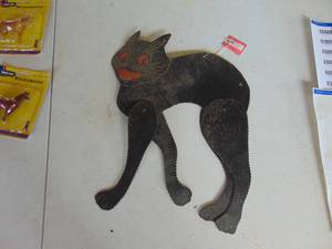 lot 4388 image: Vintage Black Cat Articulating Cat