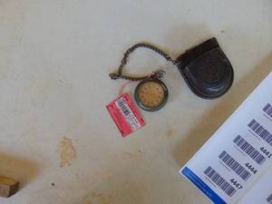 lot 4431 image: Silver   Pocketwatch - with leather case