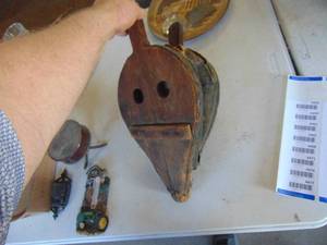 lot 4456 image: Vintage Wooden and Leather Bellows - Decor