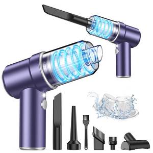 lot 261 image: KMM Handheld Car Vacuum Cleaner, 9000PA Vacuum Cleaner & Air Duster, 120W High Power Vacuum Portable Cordless, Hand Held Vacuum Rechargeable with Multi-Nozzles & LED Light for Home, Car, Office - Retail $36